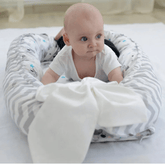 Couffin bébé blanc Douce Étoile du Nid avec finition tressée